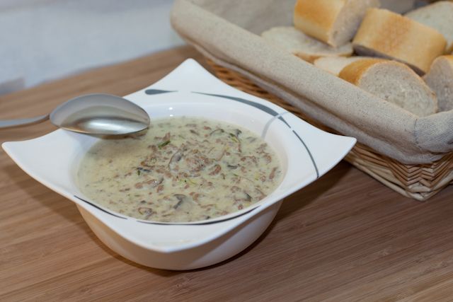 Käse-Lauch-Suppe